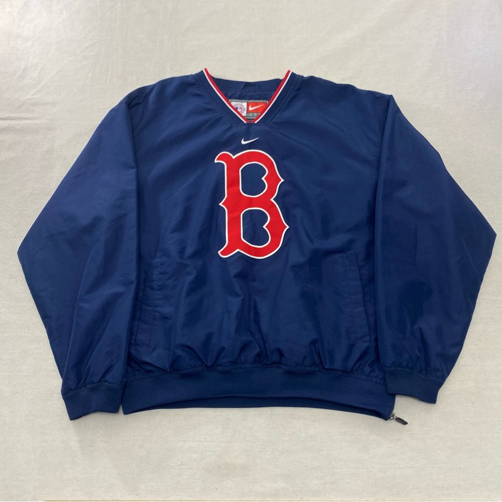 Vintage Y2K Nike Team Boston Red Sox Windbreaker Pullover Center Swoosh Men's L
